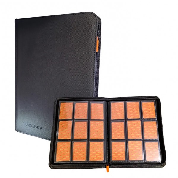 Friki Monkey - 9 Pocket Zippered Binder Black