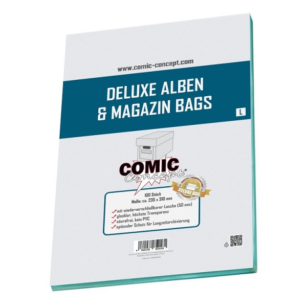 Comic Concept Deluxe Alben/Magazine Bags L(100ct.)