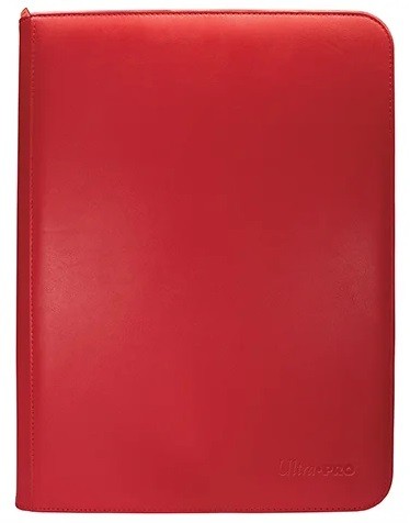 UP 9-Pocket Zippered-Pro-Binder - Red