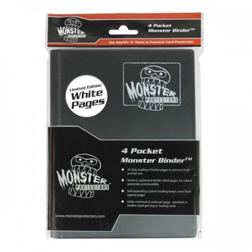 Monster Binder 4 Pocket Black w. White Pages