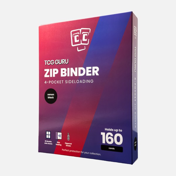 TCG Guru Zip Binder 4-Pocket Xenon Black Sideload.