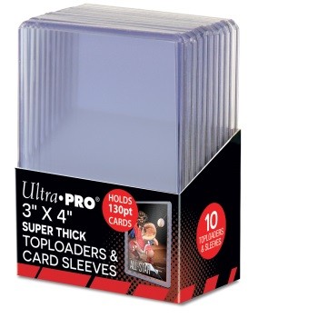 UP Topload & Card Sleeves 3 x 4" 130pt (10 ct.)