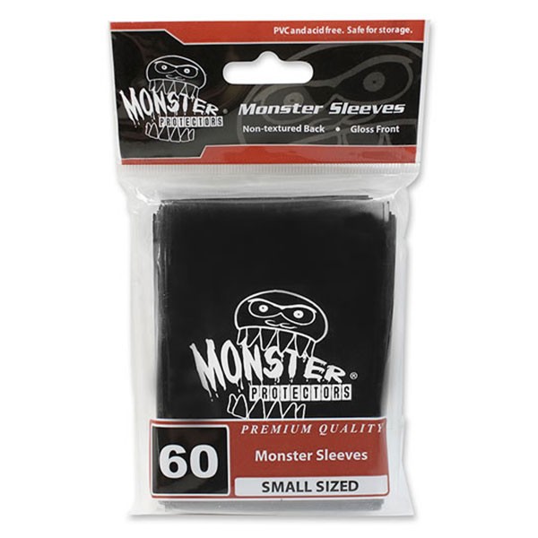 Monster Logo Sleeves Glossy Japan Black (60 ct.)