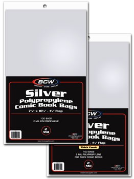 BCW Silver Thick Comic Book Bags (100 ct.)