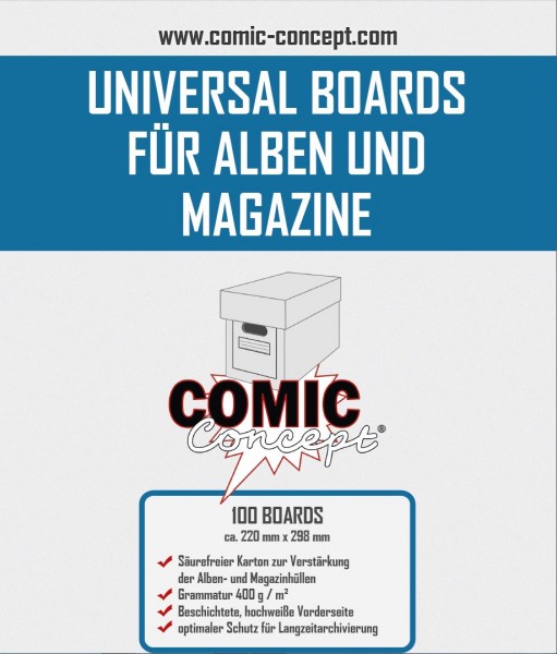 Comic Concept Comic Boards Magazine Size (100 ct.)