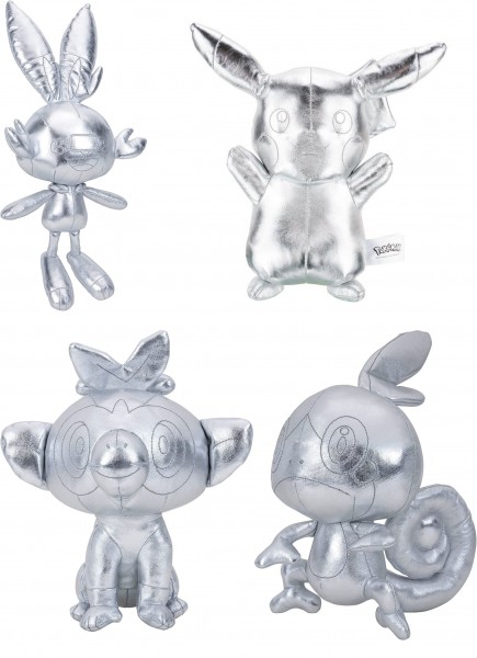 Pokémon Plüsch - 25 Jahre 20cm Silber Ass. (6ct.)