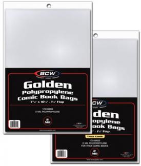 BCW Golden Comic Book Bags (100 ct.)