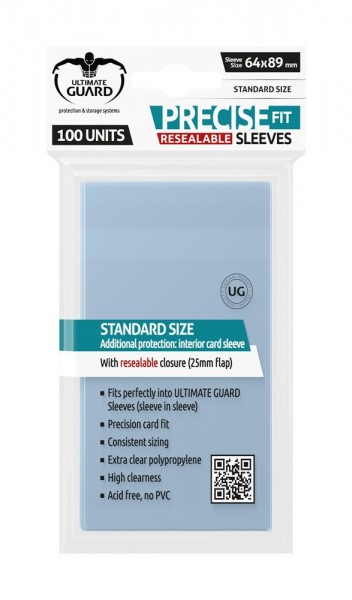 UG Precise-Fit Sleeves Resealable Clear 100 ct.