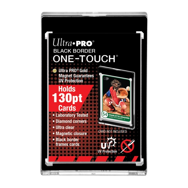 UP One-Touch Card Holder (130 pt) Black Border