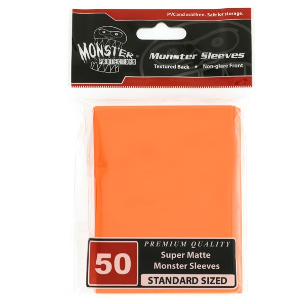 Monster Sleeves Super Matte Orange (50 ct.)