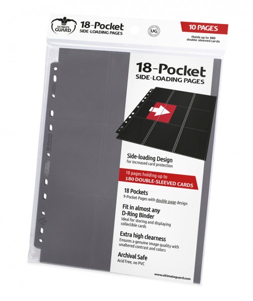 UG 18-Pocket Pages Supreme Side-Loading Red 10 ct.