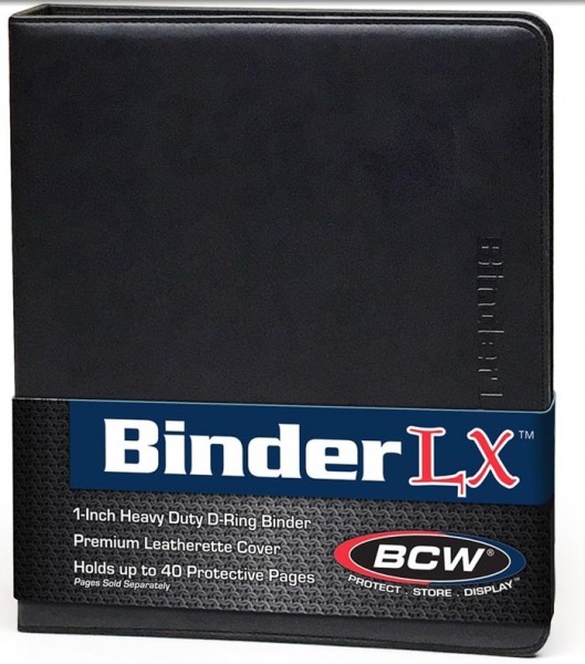 BCW Binder LX Premium Leatherette Cover black