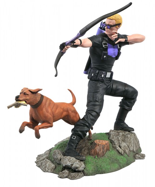 Marvel Gallery - Hawkeye with Dog 23 cm Figur