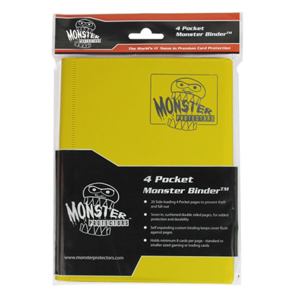 Monster Binder 4 Pocket Matte Yellow