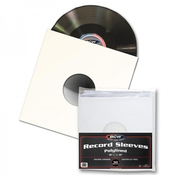 BCW Paper Record Sleeves 33 RPM-Polylined (50 ct.)