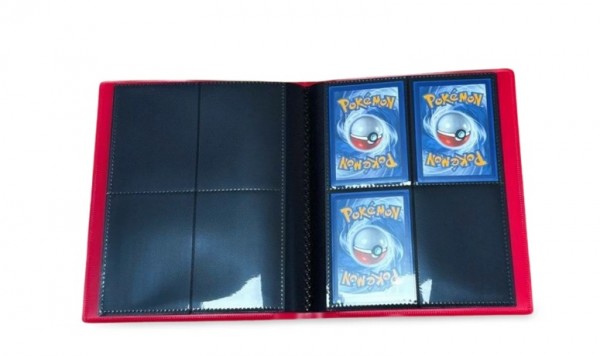 Collectors Concept 4 Pocket Binder Elastic Red