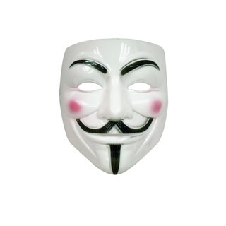 Maske Anonymous (Guy Fawkes) weiß