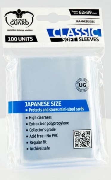 UG Classic Soft Sleeves Japan Clear 100 ct.