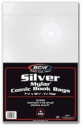 BCW Mylar® Silver Comic Book Bags (25 ct.) 4-Mil