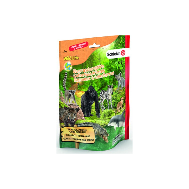 SCHLEICH - Wild Life, Überraschungstüte, 3 Tiere | Minifiguren