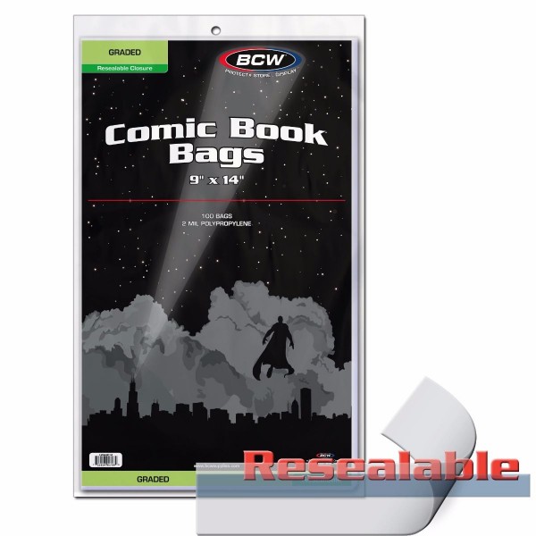 BCW Graded Comic Bags 2-Mil resealable (100 ct.)