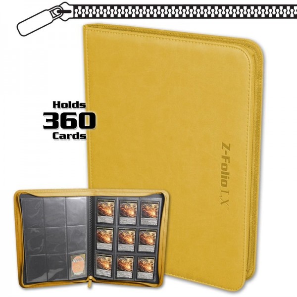 BCW Z-Folio 9-Pocket LX Portfolio Yellow