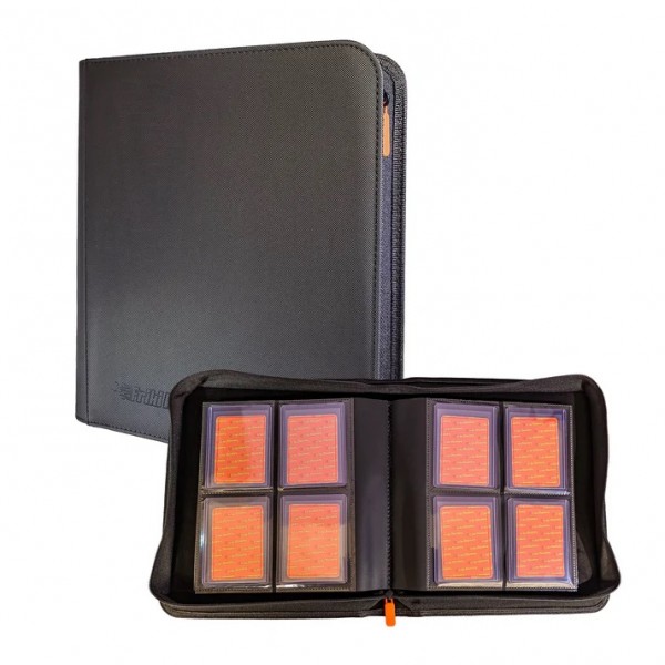 Friki Monkey - 4 Pocket Toploader Zip-Binder Black