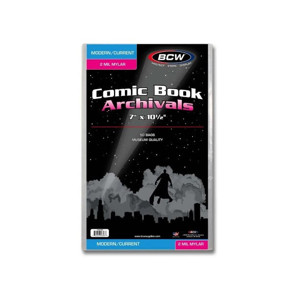 BCW Mylar® Comic Book Bags Current (50 ct.) 2-Mil