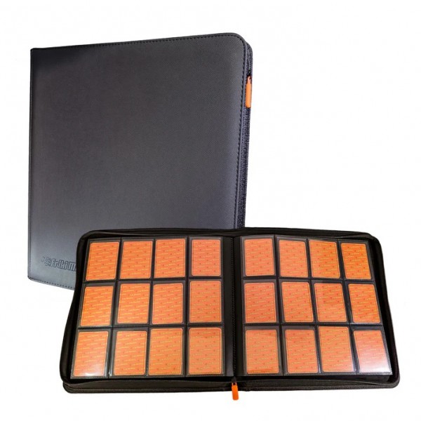 Friki Monkey - 12 Pocket Zippered Binder Black