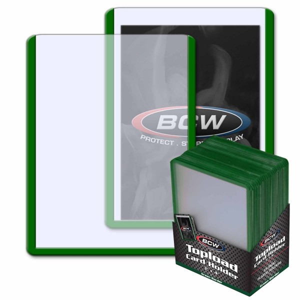 BCW Topload 3 x 4" (Green Border) (25 ct.)