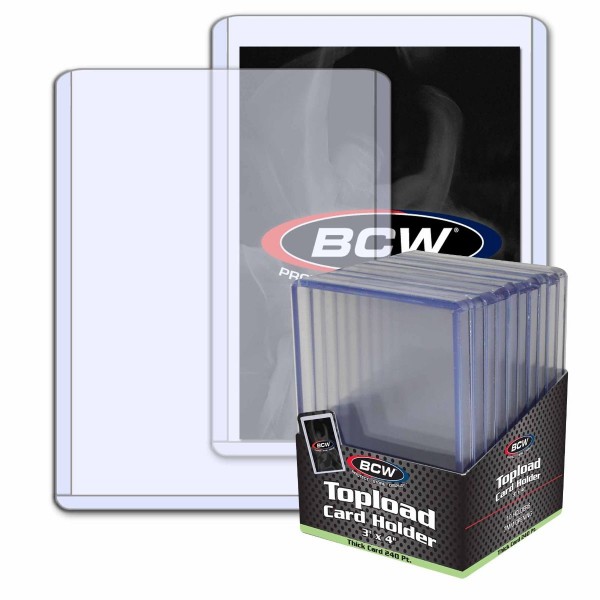 BCW Topload 3"x4" (Thick Cards 240 pt.) (10 ct.)