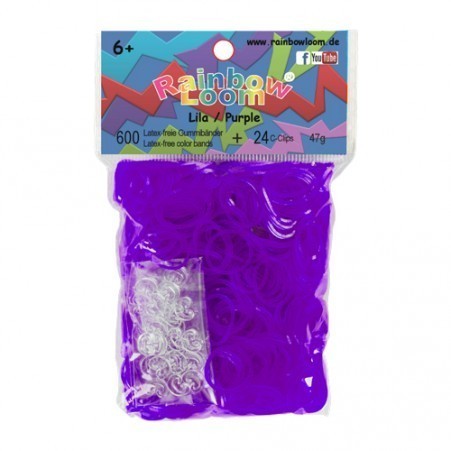 Rainbow Loom - 300 Bänder Neon Lila (15 ct.)