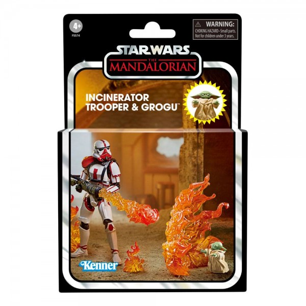 Star Wars Mandalorian Incinerator Trooper & Grogu