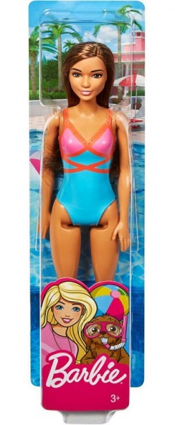 Barbie - Barbie Puppe (brünett) im Badeanzug