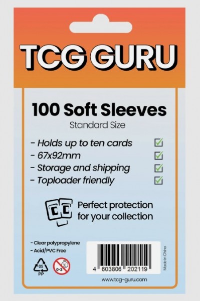 TCG Guru Soft Sleeves Standard Size (100 ct.)