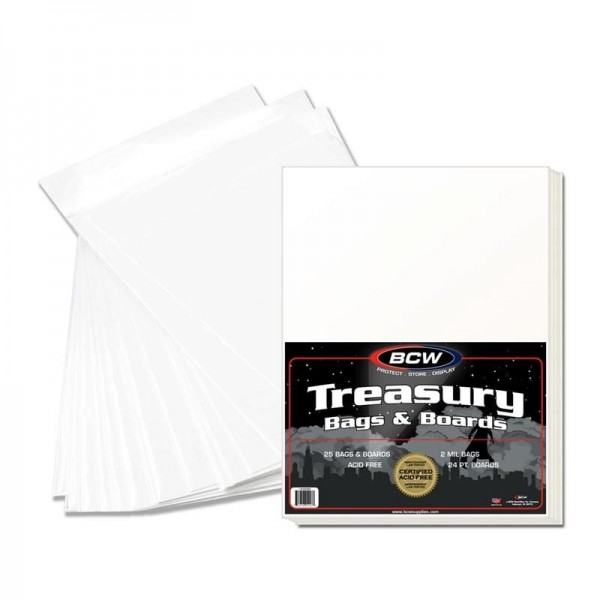 BCW Treasury Bags & Boards 2-Mil/24 PT. (25 ct.)