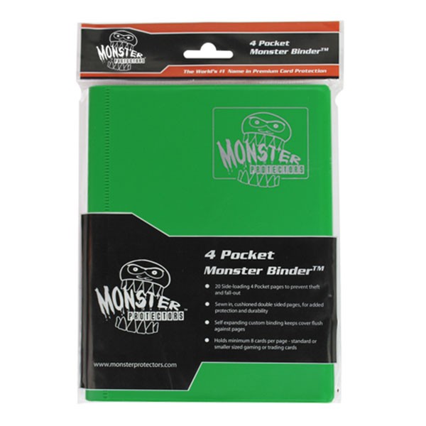Monster Binder 4 Pocket Matte Emerald Green