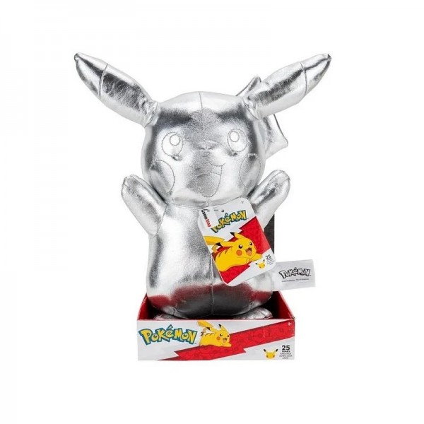 Pokémon Plüsch - 25 Jahre Pikachu Silber 30 cm