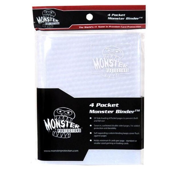 Monster Binder 4 Pocket Holo White w. White Pages