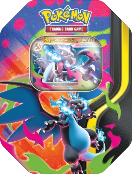 Pokémon Cards Tin Box # 126 Mega Glurak X EX DE