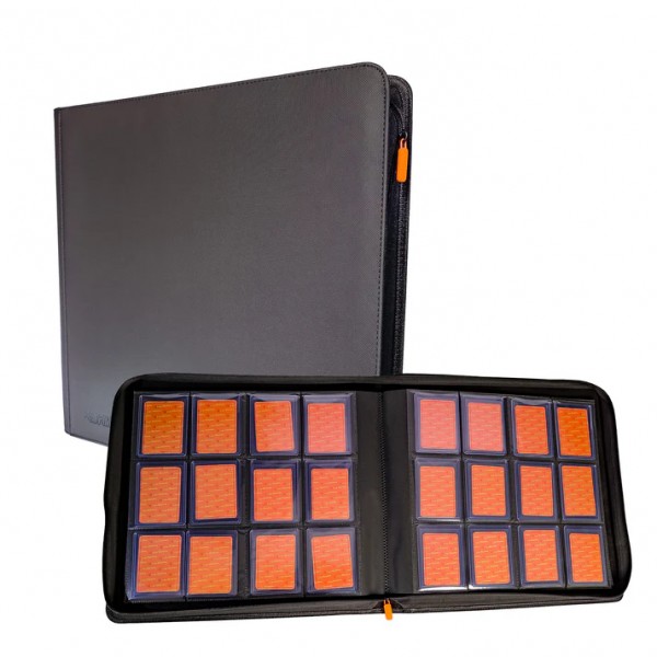 Friki Monkey - 12 Pocket Toploader Zip-BinderBlack