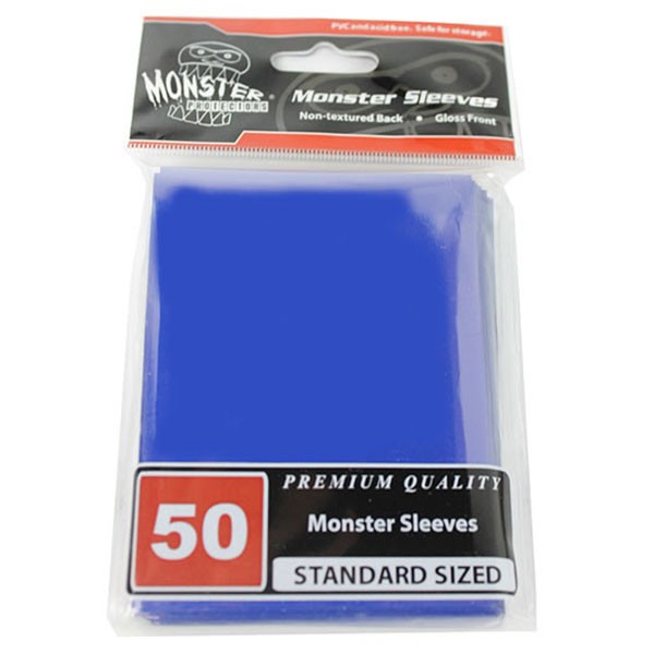 Monster Sleeves Glossy Blue (50 ct.)