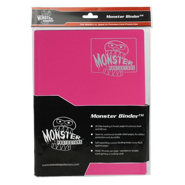 Monster Binder 9 Pocket Matte Pink