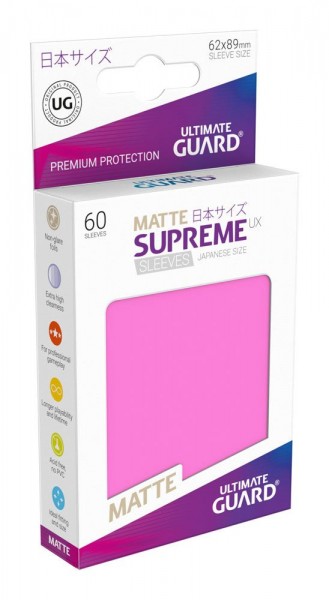 UG Supreme UX Sleeves Japan Size Matt Pink 60 ct.