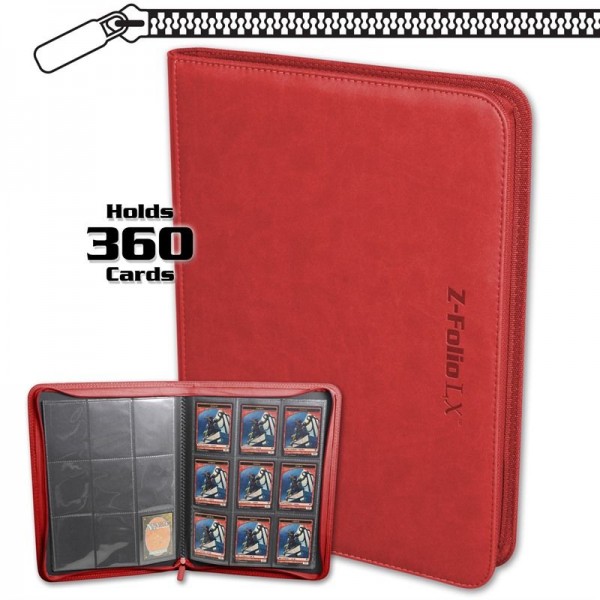 BCW Z-Folio 9-Pocket LX Portfolio Red