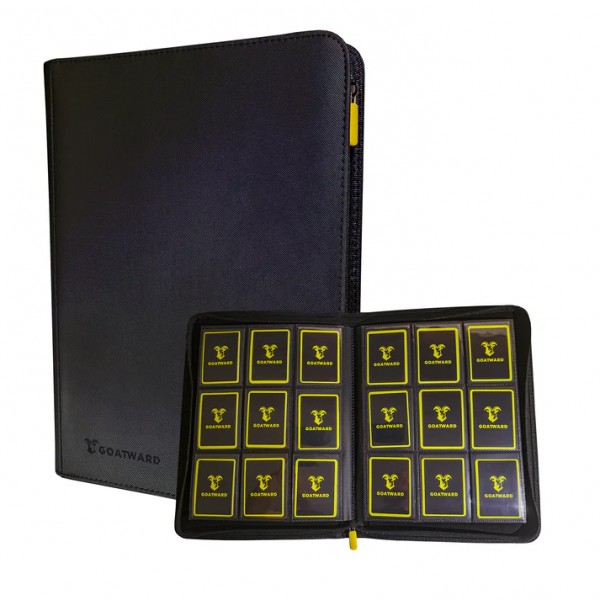 Goatward - 9 Pocket Zippered Binder Black