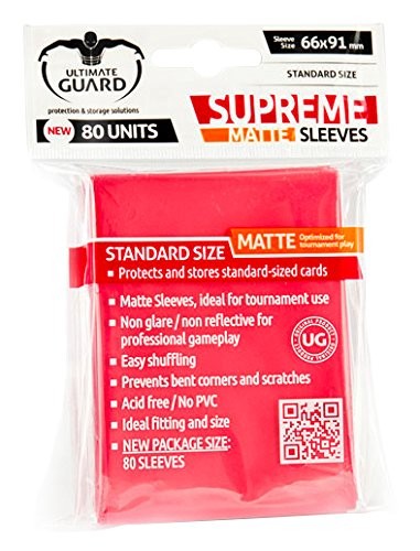 UG Supreme Sleeves Standard Matt Red 80 ct.