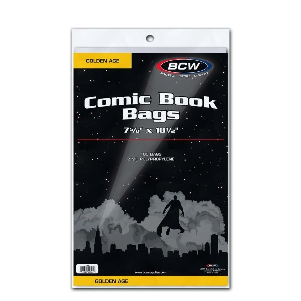 BCW Golden Comic Book Bags (100 ct.)