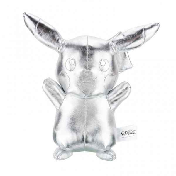 Pokémon Plüsch - 25 Jahre Pikachu Silber 20 cm