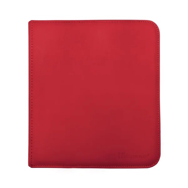 UP 12-Pocket Zippered-Pro-Binder - Red